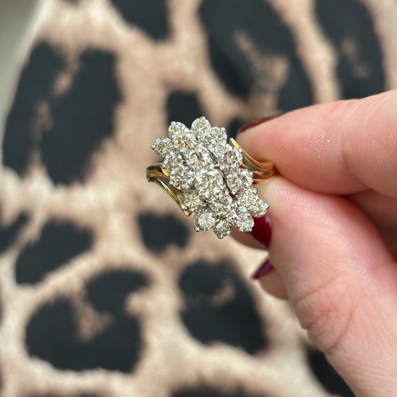 14kt yellow and white gold diamond ring 2.75ct - Picture 4 of 6